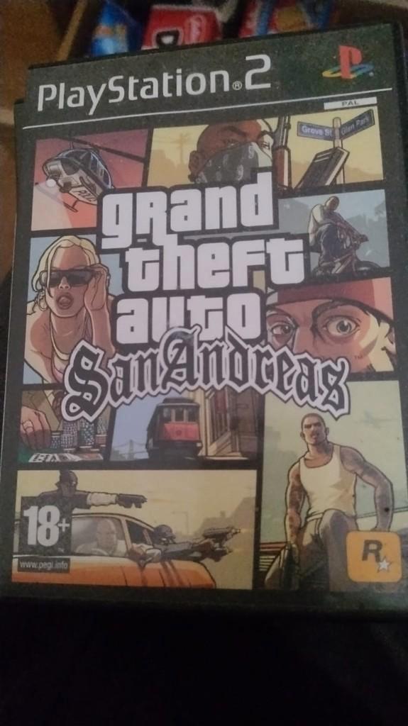 Grand Theft Auto - San Andreas (PS2), Games en Spelcomputers, Games | Sony PlayStation 2, Gebruikt, Overige genres, 1 speler, Vanaf 18 jaar