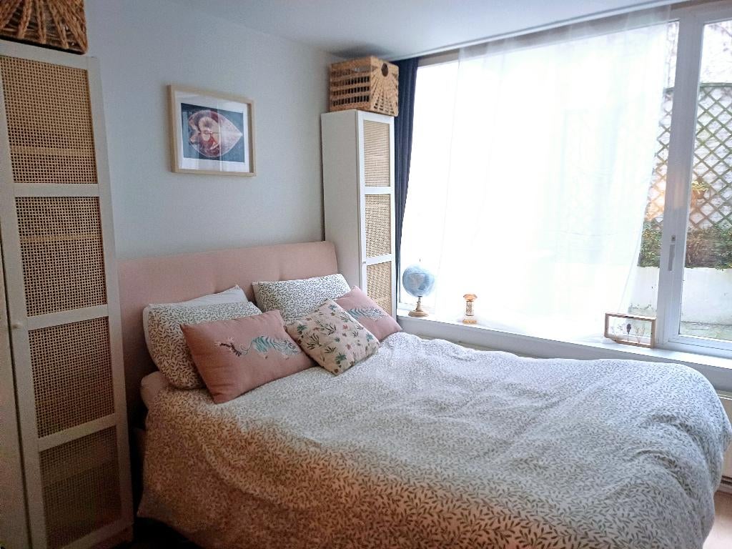 Cadre de Lit IKEA avec tiroirs, Tissu, Autres couleurs, 140 cm, Enlèvement