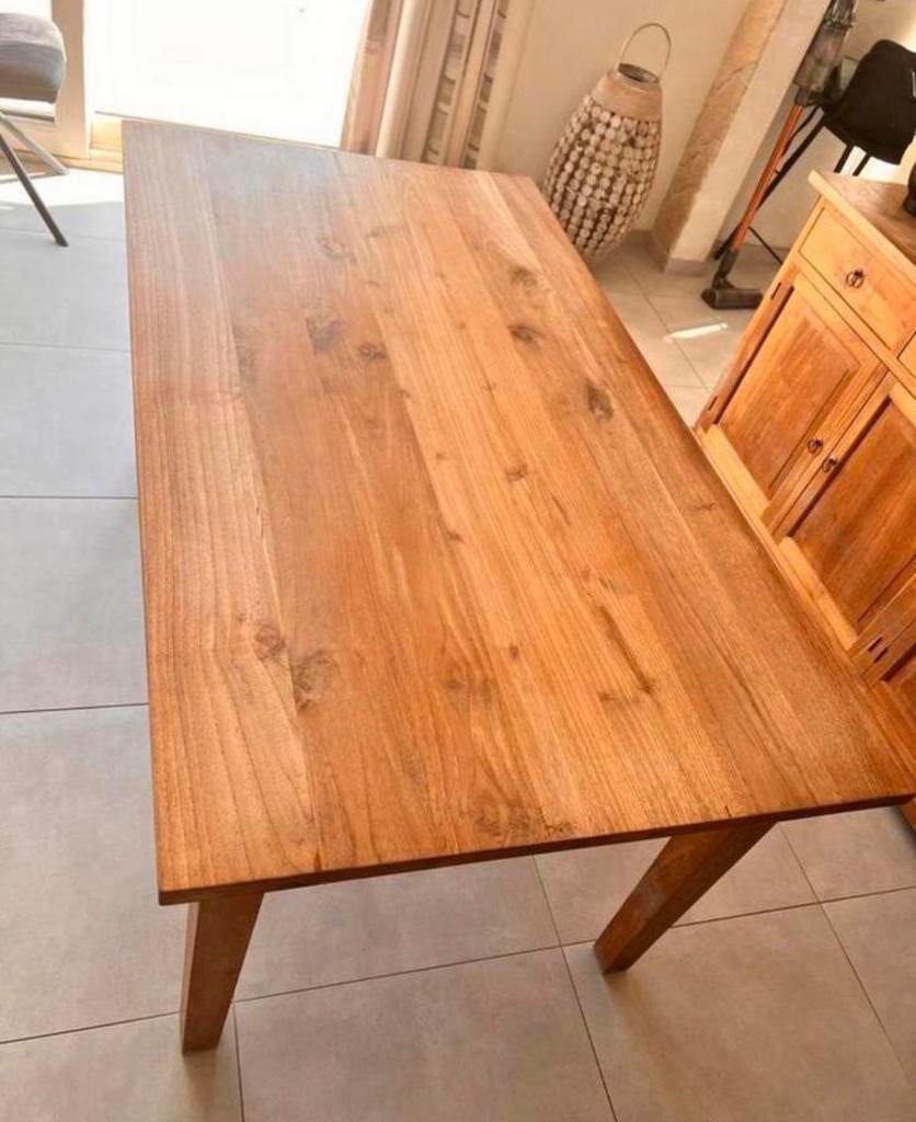 Table en teck, Maison & Meubles, Enlèvement