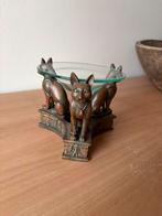 Egyptische katten met kaarsenhouder, Ophalen, Zo goed als nieuw