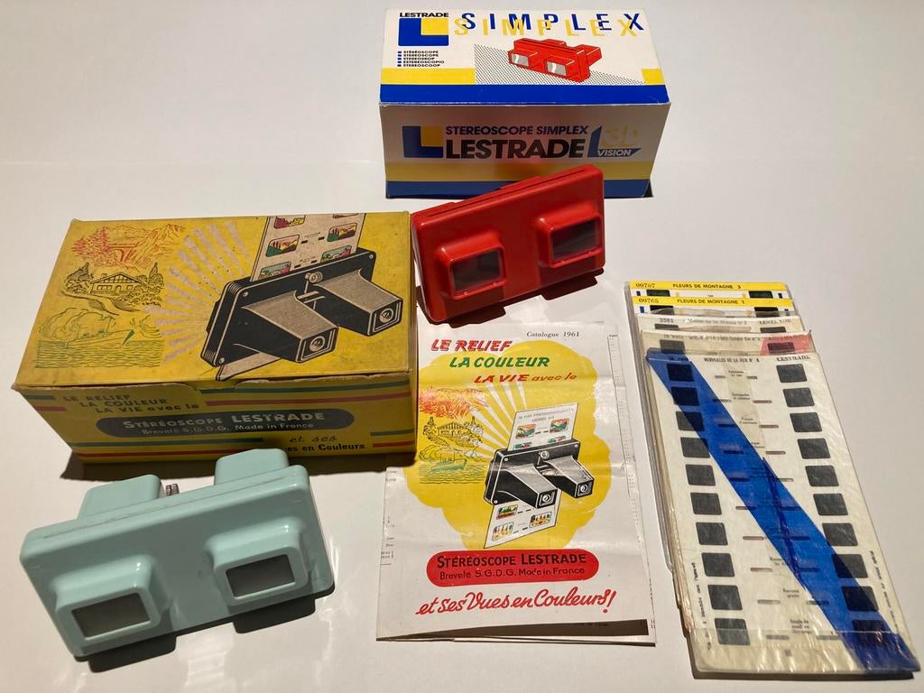 Stereoscopen Lestrade ‘61 en ‘71 plus toebehoren, Verzamelen, Ophalen of Verzenden, Gebruikt