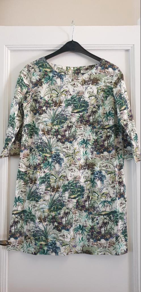 Nathalie Vleeschouwer jurk - Maat L, Kleding | Dames, Jurken, Gedragen, Maat 38/40 (M), Grijs, Knielengte, Ophalen of Verzenden