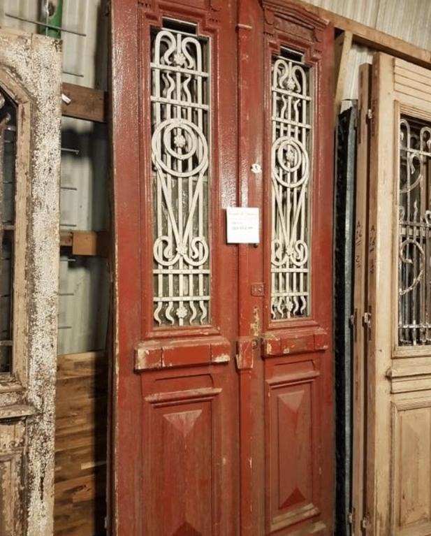 LIMITÉ ; PORTE DOUBLE ANCIENNE 110 X 252 CM UNIQUE, Enlèvement