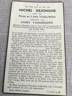 Soldaat M.Dejonghe Roeselare gesneuveld Vlijtingen Mei 1940, Verzenden, Bidprentje
