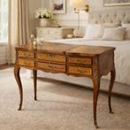 Coiffeuse ancienne marquetée avec miroir – style Louis XV, Antiquités & Art, Enlèvement