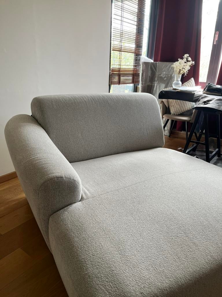 Zetel Grijs/Beige 3m70, 3 delen, Ophalen, Zo goed als nieuw