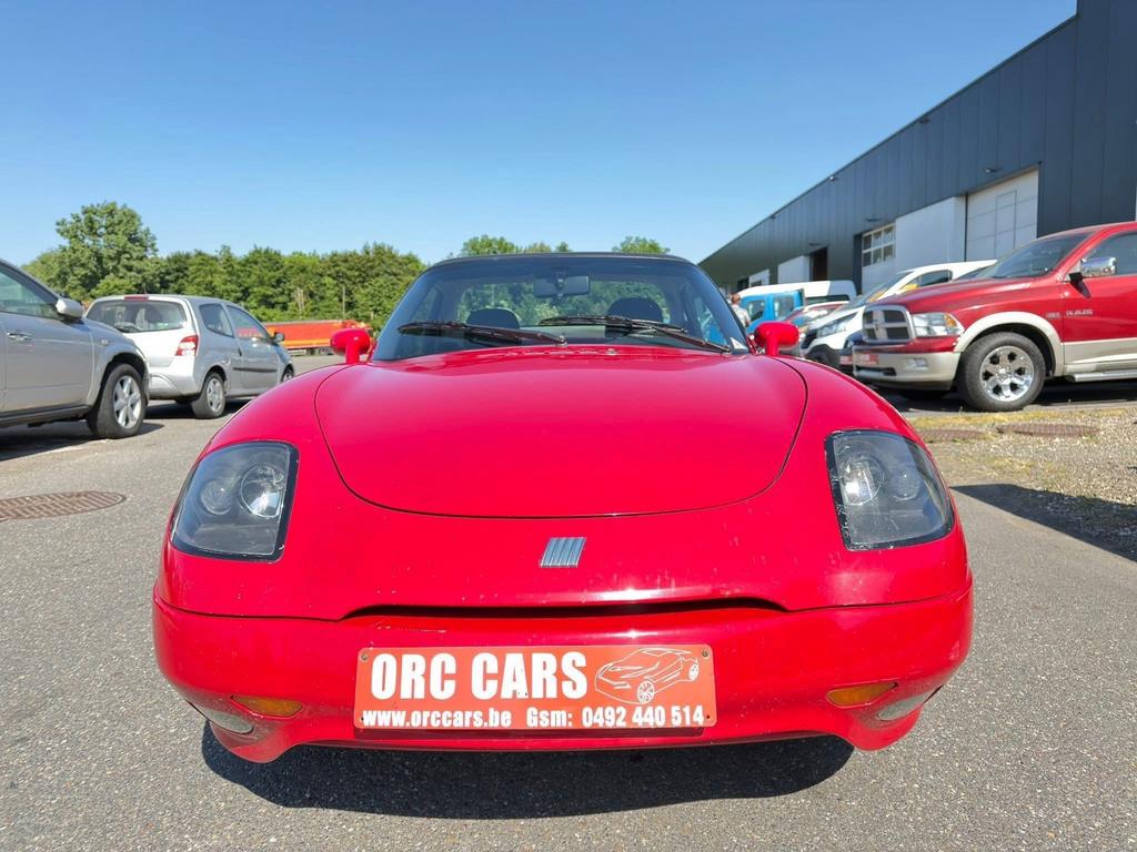 Fiat Barchetta Cabrio 1.8i benzine 16V 96Kw met Hard top, Testrit aan huis, Stof, Zwart, 4 cilinders