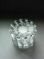 Set 12 vintage bloemvormige bordjes glas, Ophalen of Verzenden