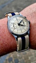 montre Bovet Mono rattrapante 40'S valjoux 84, Montre-bracelet, Enlèvement ou Envoi, Acier, Utilisé