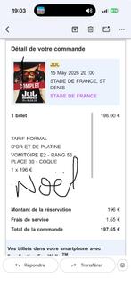 Place pour Jul 15 Mai, Tickets & Billets, Une personne, Mai