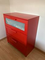 Brimnes ladenkast rood Ikea, Ophalen, Zo goed als nieuw