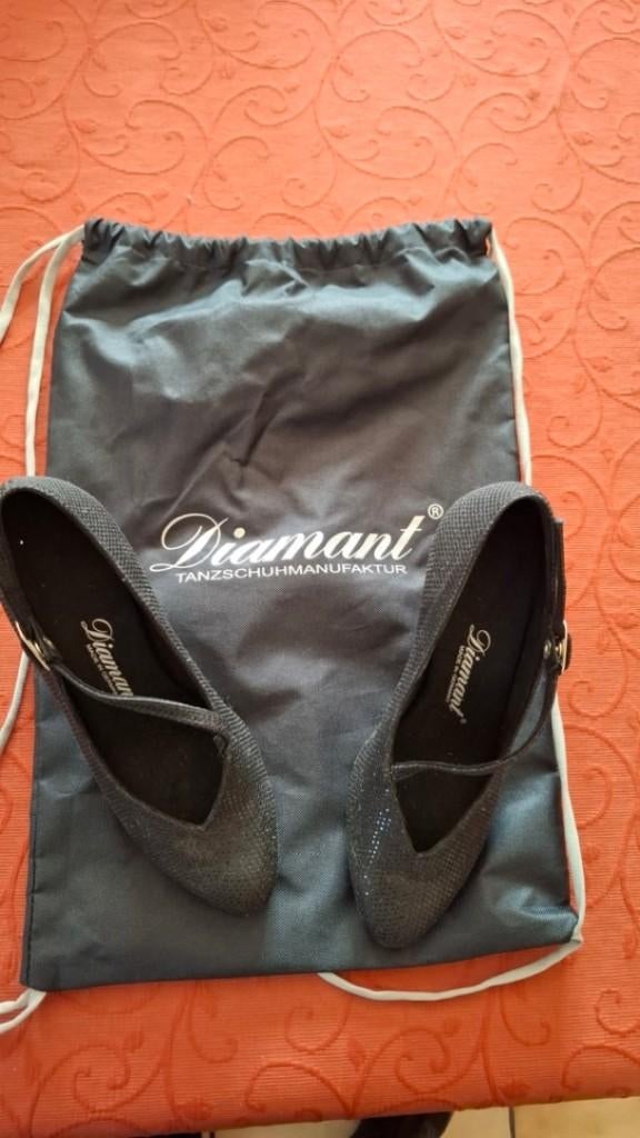 Diamant dansschoenen maat 37,5 als nieuw, Kleding | Dames, ANDERE, Zwart, Dansschoenen, Ophalen of Verzenden