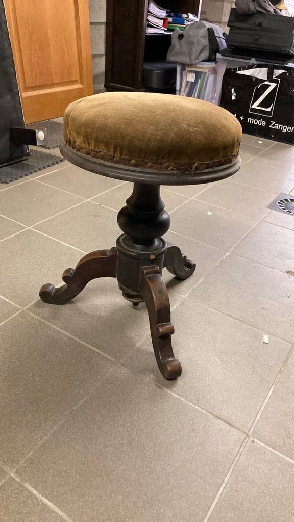 Vintage pianostoel, Ophalen, Gebruikt, Hout