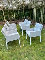 Set van 6 grijze tuinstoelen, Jardin & Terrasse, Chaises de jardin, Enlèvement, Utilisé, Synthétique