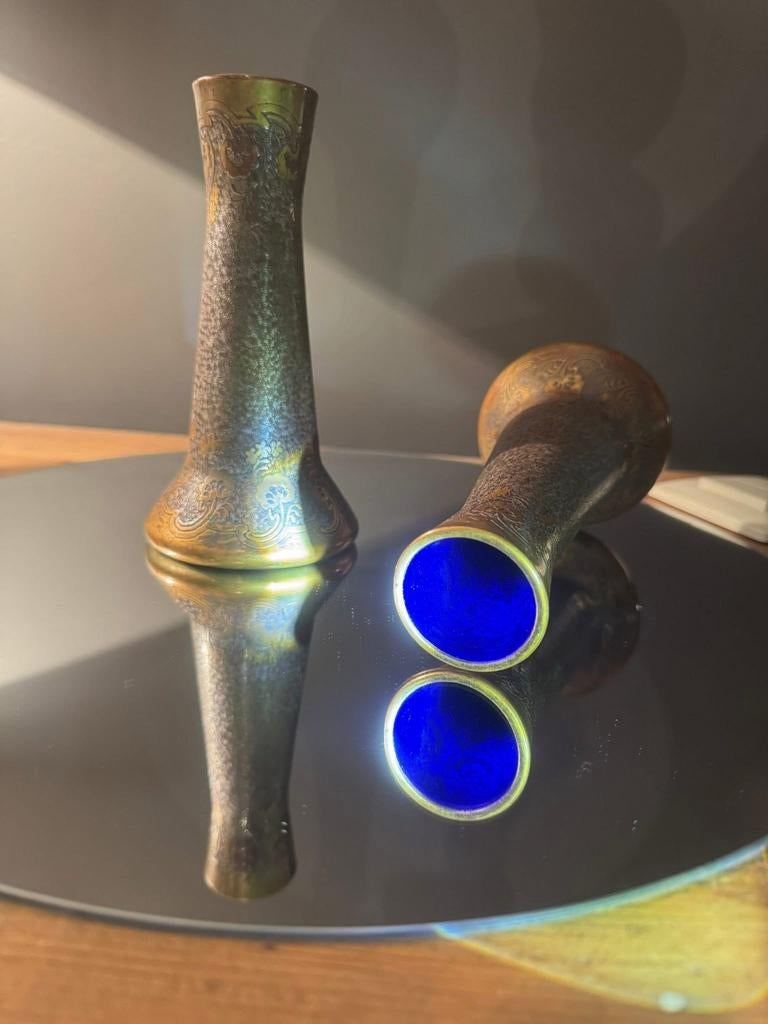 Paires de vases Leon Ledru Val Saint Lambert 1900., Antiquités & Art, Enlèvement ou Envoi