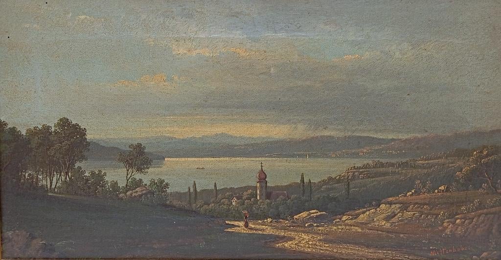 zeer oud schilderij MITTENHUBER, Antiek en Kunst, Kunst | Schilderijen | Klassiek, Ophalen of Verzenden