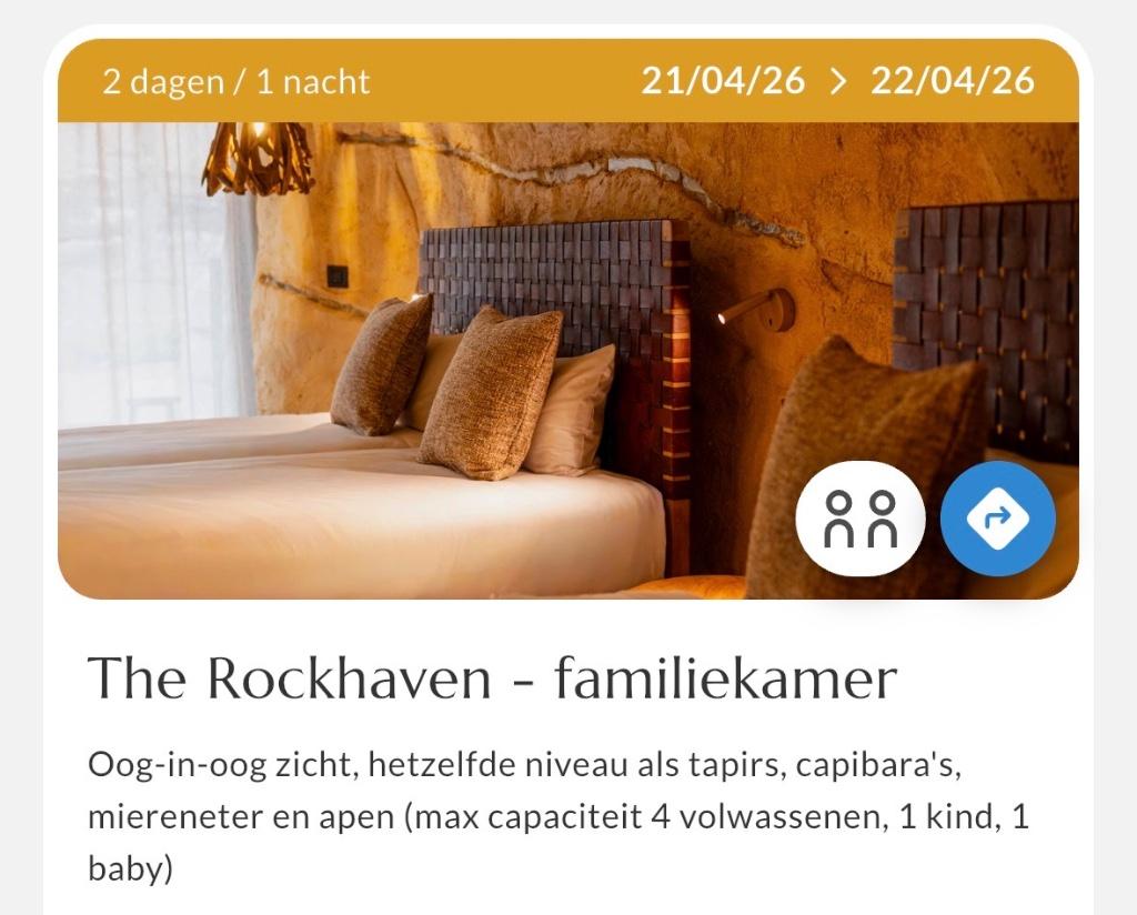 Séjour d'une nuit à Paira Daiza du 21 au 22 avril, Trois personnes ou plus, Ticket ou Carte d'accès