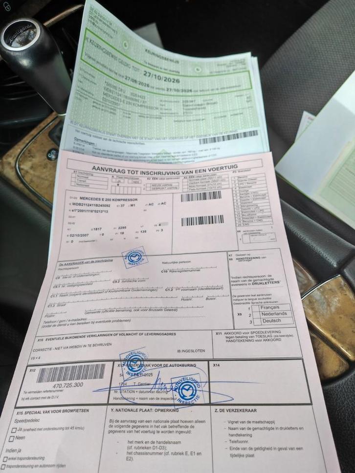 Mercedes-Benz E200 Kompressor Automaat – 2007  gekeurd, Auto's, Mercedes-Benz, Particulier, Benzine, Automaat, Bruin, Bruin, Ophalen