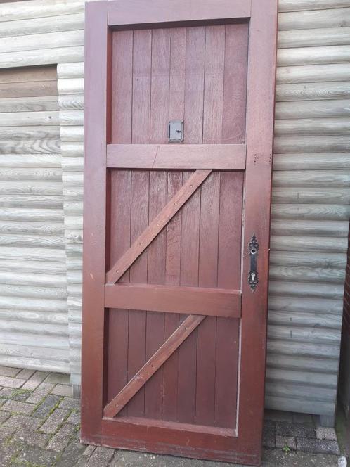 Buitendeur, Doe-het-zelf en Bouw, Deuren en Vliegenramen, Gebruikt, Buitendeur, 215 cm of meer, 80 tot 100 cm, Hout, Ophalen