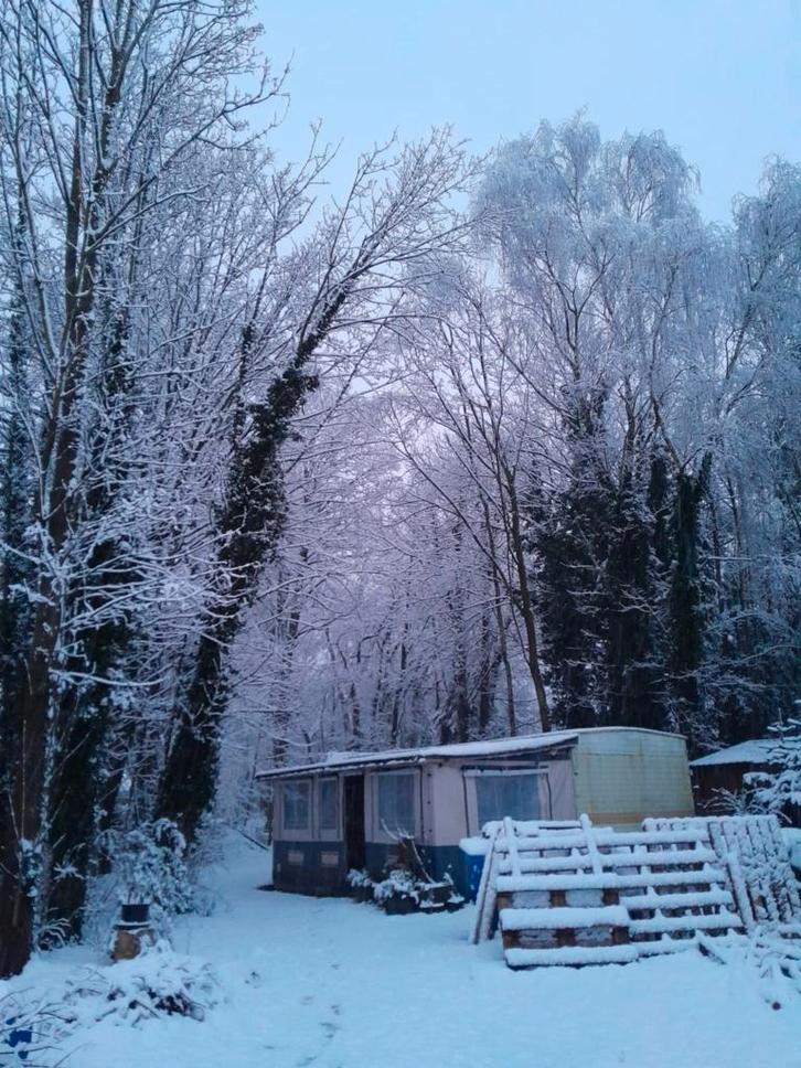 Stacaravan Atlas met voortent ADM Baches, Caravans en Kamperen, Stacaravans, tot en met 2, Ophalen