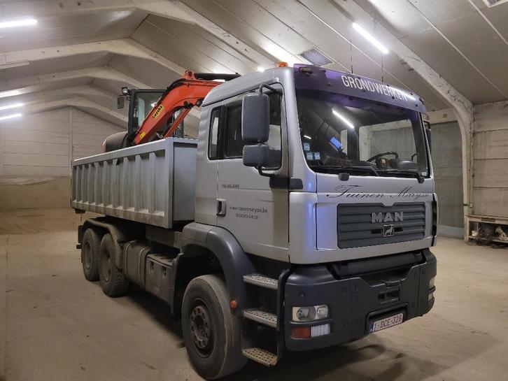 MAN Système de conteneurs, Autos, Camions, Particulier, 4x4, MAN, Diesel, Euro 3, Boîte manuelle, Argent ou Gris, Bleu, Tissu