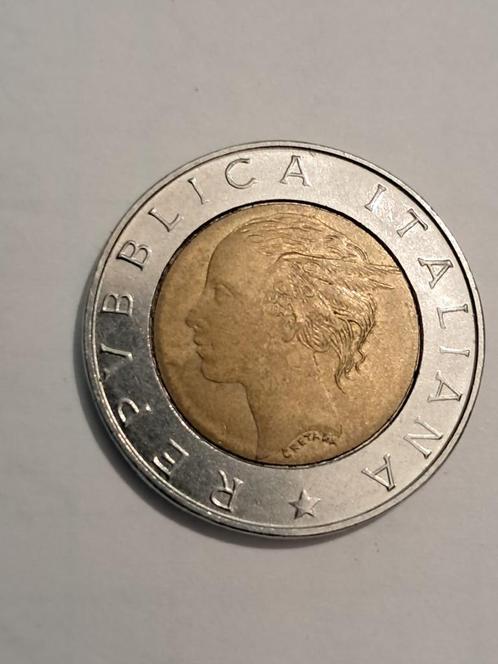 HERDENKINGSMUNT 500 LIRE, Postzegels en Munten, Munten | Europa | Euromunten, Losse munt, Overige waardes, Italië, Geboorte of Huwelijk