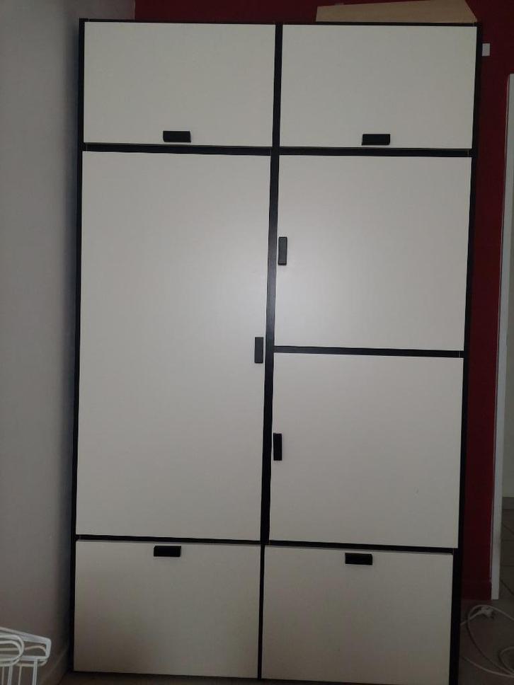 Tienerslaapkamer Ikea wit zwart, Huis en Inrichting, Slaapkamer | Complete slaapkamers, Gebruikt, Twijfelaar, Ophalen
