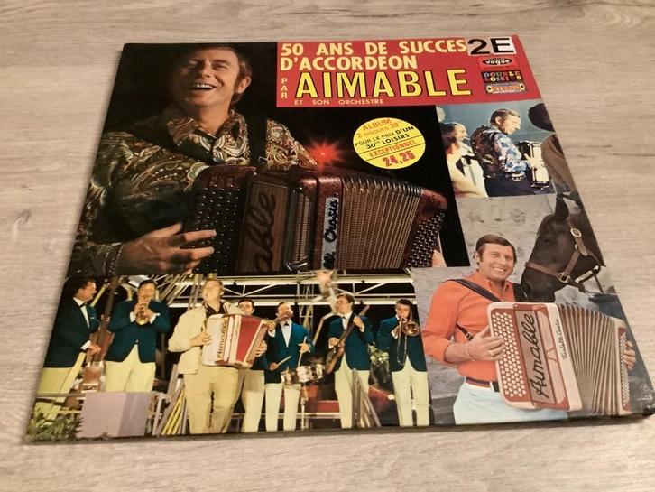 Vinyl 50 Ans de succes d'accordeon (Aimable) dubbel LP, Cd's en Dvd's, Vinyl | Overige Vinyl, Zo goed als nieuw, 12 inch, Verzenden