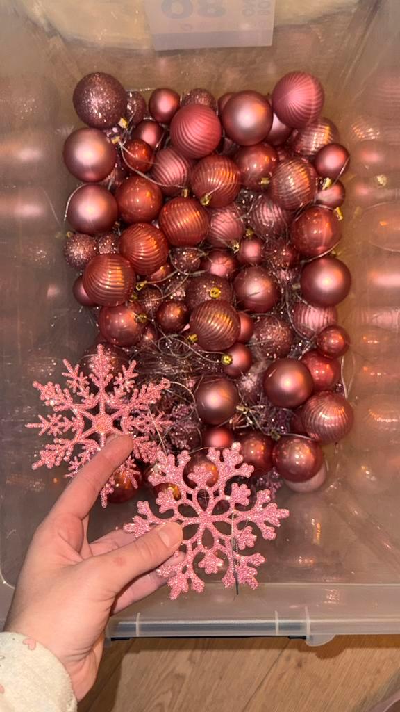 Kerstdecoratie roze, Diversen, Kerst, Zo goed als nieuw, Ophalen