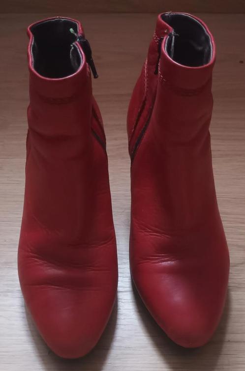 bottillons rouge en cuir avec tirette et talons compensé P38, Vêtements | Femmes, Chaussures, Porté, Boots et Botinnes, Rouge