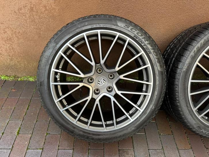 Porsche Cayenne E3 Originele 21" RS Spyder Wintervelgenset, Auto-onderdelen, Banden en Velgen, Velg(en), Winterbanden, 21 inch