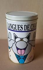 Blik Le Chat van Geluck (blik Galler – vintage), Ophalen of Verzenden, Overige figuren, Gebruikt, Gebruiksvoorwerp