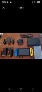 Nintendo switch+ black joycons+fifa+case+ssd, Ophalen, Gebruikt, Met 1 controller, Met games