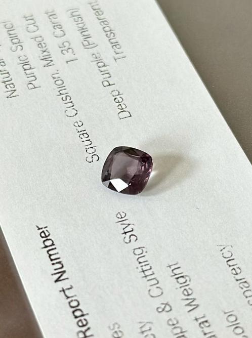 Spinelle - 1,35 carat - ALGT, Bijoux, Sacs & Beauté, Bagues, Neuf, Femme, Plus petit que 17, Violet, Autres matériaux, Avec pierre précieuse