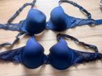 CHANTELLE blauwe BH met kant EU 75 D: 10€/st, Kleding | Dames, Ondergoed en Lingerie, Chantelle, Ophalen of Verzenden, Blauw, BH