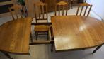 Table et chaises avec 2 allonges, Ophalen, 100 tot 150 cm, Eikenhout, Zo goed als nieuw