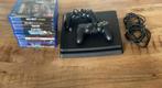 Play Station 4 Slim 500GB, Games en Spelcomputers, Spelcomputers | Sony PlayStation 4, Ophalen, Met 2 controllers, Zo goed als nieuw