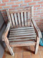 Blok teak stoelen, Tuin en Terras, Tuinstoelen, Ophalen, Gebruikt, Teakhout