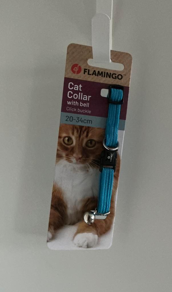 Kattenhalsband blauw 20-34cm, Dieren en Toebehoren, Kattenhalsbanden en Penningen, Nieuw, Ophalen of Verzenden