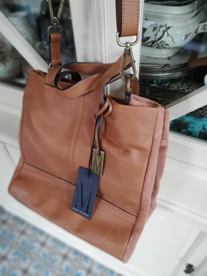 Nieuwe cognac leren shopper Mart Visser, Handtassen en Accessoires, Tassen | Schoudertassen, Nieuw, Overige merken, Bruin, Leer