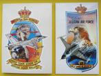 Belgian Air Force - Stickers - 2 soorten, Verzamelen, Ophalen of Verzenden, Luchtmacht, Embleem of Badge