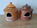 Antieke oude terracotta voederhuisjes - duif, Tuin en Terras, Vogelhuisjes en Vogelbaden, Ophalen of Verzenden, Zo goed als nieuw