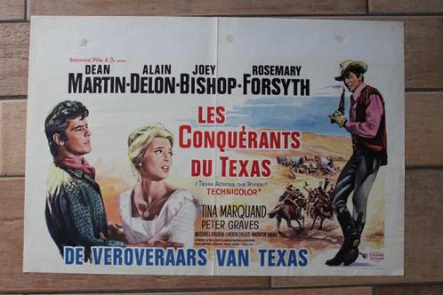 filmaffiche Alain Delon Texas Across the River filmposter, Verzamelen, Posters, Zo goed als nieuw, Film en Tv, A1 t/m A3, Rechthoekig Liggend