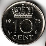 Nederland : 10 Cent 1975  KM#182  Ref 14103, 10 cent, Ophalen of Verzenden, Koningin Juliana, Losse munt