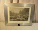 Mooie Oude Gravure 'Combat de Mautern en Syrie' - 29x23, Antiek en Kunst, Ophalen of Verzenden
