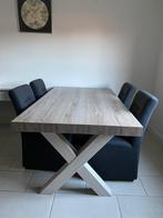 Eettafel met 4 stoelen zgan, Huis en Inrichting, Complete eetkamers, Ophalen, Zo goed als nieuw