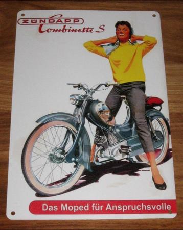 ZUNDAPP : Metalen Bord Brommer Zundapp Combinette S beschikbaar voor biedingen