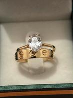 Bague en or 18k, Bijoux, Sacs & Beauté, Bagues, Enlèvement ou Envoi, Comme neuf, Or, Or