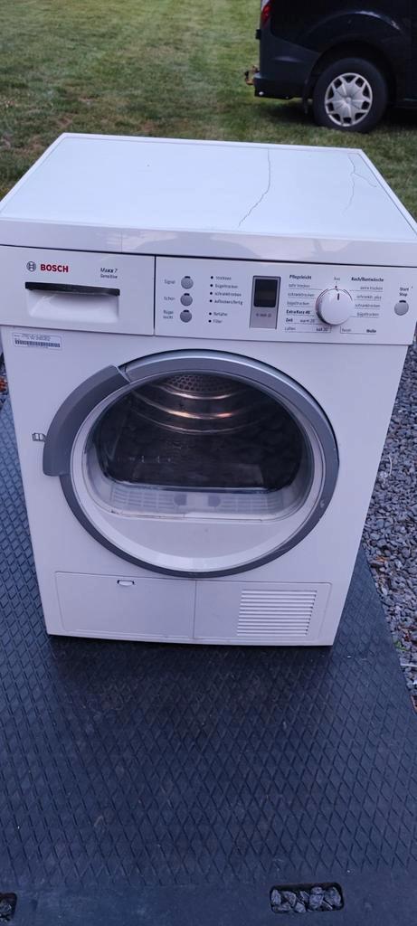 Bosch Maxx 7 gevoelige condensatiedroger, Elektronische apparatuur, Droogkasten, Gebruikt, Condens, Voorlader, 6 tot 8 kg, 85 tot 90 cm