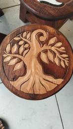 tabouret pour enfant 30 cm en bois d albesia motifs variés, Enlèvement ou Envoi